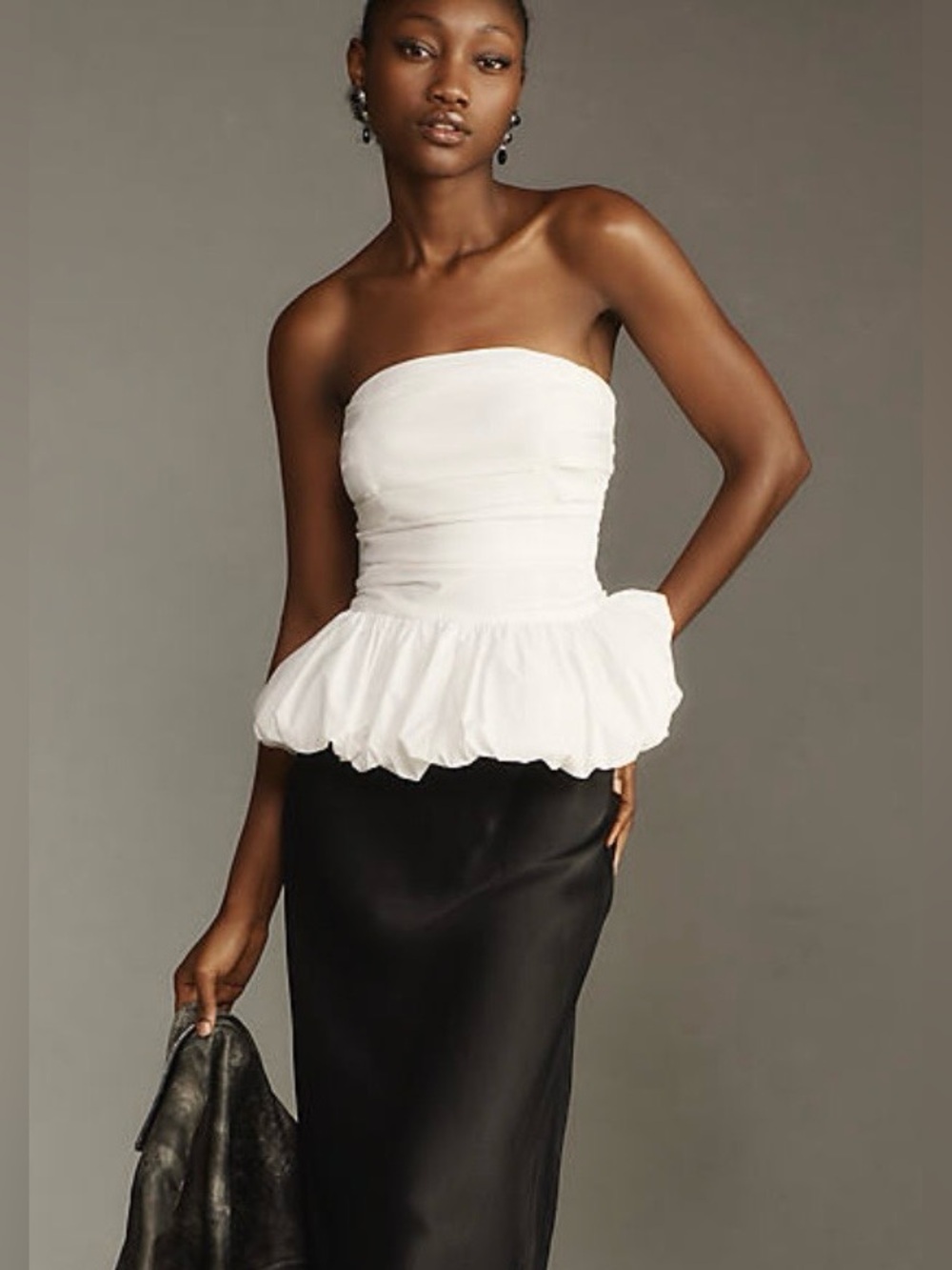 Anthropologie strapless bubble top